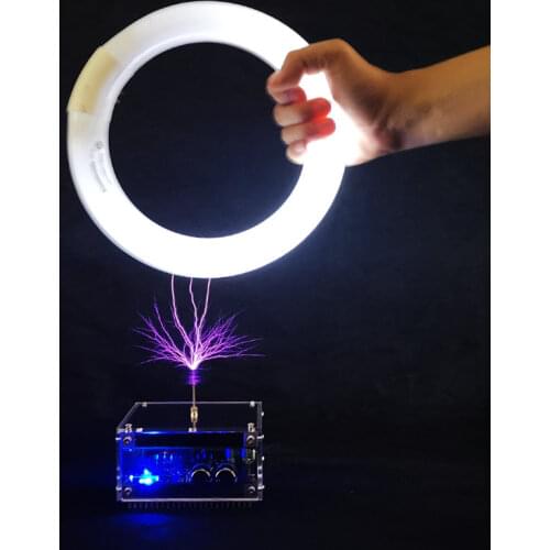 10CM Flat-panel Bluetooth Music Tesla Coil Christmas Gift Birthday High Frequency High Voltage Pulse Test Apparatus AC110V-220V