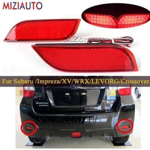 1 Pair LED Rear Bumper Reflector light For Subaru /Impreza/XV/WRX/LEVORG/Crossover Tail Stop Signal lights Fog Car Accessories