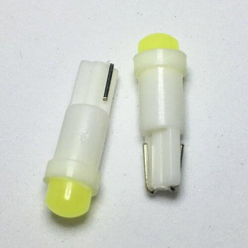1000PCS T5 58 73 74 286 W3W 1.2W Super Bright COB Led Wedge Gauge Lamps Car Warning Indicator Instrument Light Bulb DC 12V 1000X