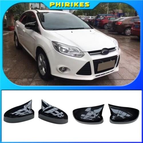 2pcs/Set Car Door Side Mirror Cover Replacement Parts For Ford Focus