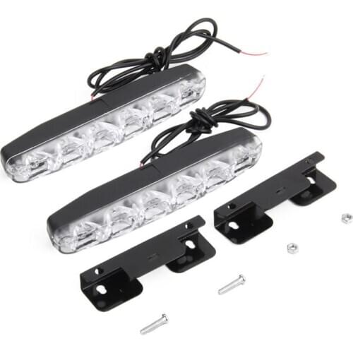 2pcs NEW High Quality 6 LED Daytime Driving Running Light DRL Car Fog Lamp Waterproof White DC 12V hot sale