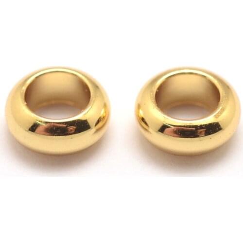 20pcs 5x2mm Brass Beads Loose Spacer Beads Rondelle Golden for Jewelry Making DIY Bracelet Necklace Hole: 3mm