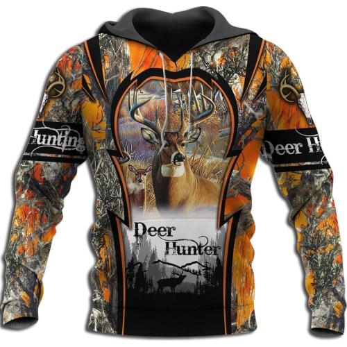 2021 3D Print Men Zip Hoodie unting Camo 3Graphic Sweatshirt Streetwear Oversize Casual Pullover Harajuku Hoodie Shirt Homme