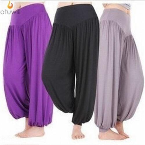 Atuwill Summer Candy Color Pleated Capris Tai Chi Bloomers kung fu Pants big size Fitness Trousers For Women Men