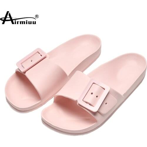 2021 New Women Slippers Summer Fashion Outdoor Lightweight Shoes Ladies Flat Non-slip Bathing Flip flops EVA Soft Sole Slides