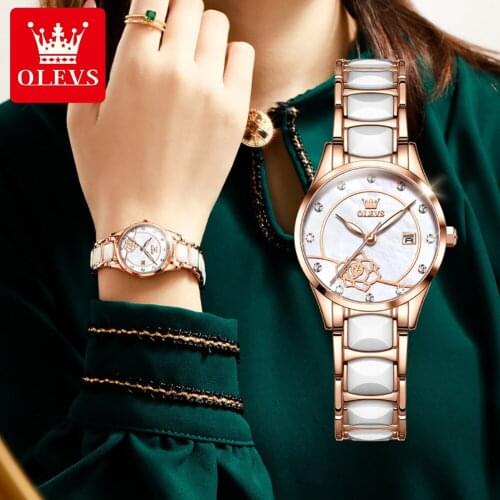 Cusual Ladies Watch White dial Womens Quartz Wristwatch Fashion Stainless Steel Mesh Watch Gift Clock Droshipping Reloj Mujer