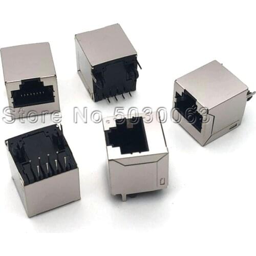 20pcs/lot Shielded RJ45 Vertical 180 degree Network socket Interface 5224-8P8C ROHS DIP