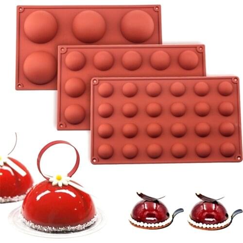 Half Sphere Shape Silicone Cake Chocolate Dessert Mold Pastry Baking Bakeware Dessert Mould DIY Cake Decorating Kitchen Tool