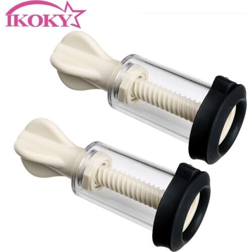 IKOKY 1 Pair Electric Shock Nipple Sucker Full Body Massager Nipple Clamps Pump Clitoris Adult Game Massager Sex Toys for Women