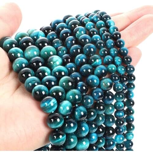 LW001 6/8/10mm Top AAA Natural Stone Beads,Tiger Eye Crystal Gemstone(Royal Blue Tiger Eye) /for Jewelry Making
