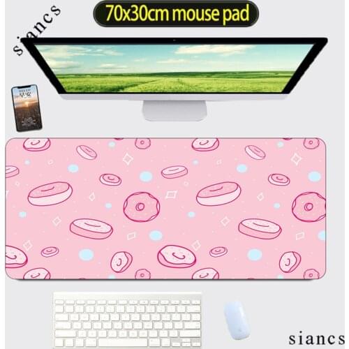 Cute Kawaii macaron donuts large computer pad Gamer Speed Mouse Pad Keyboards Mat Desk Accessories desk Protector cover Durable