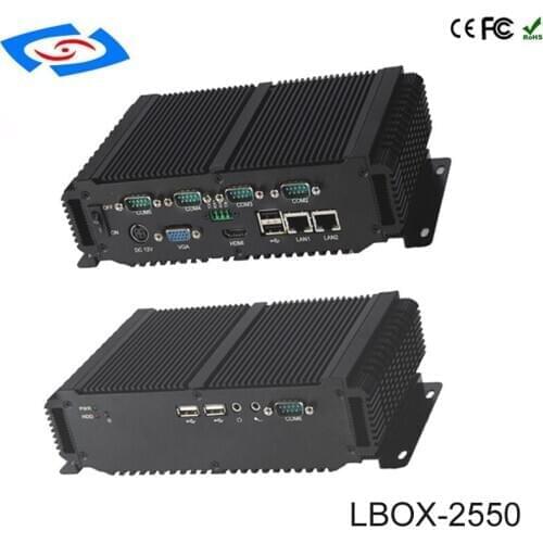 Mini pc with 2GB memory 64GB SSD support wifi x86 embedded industrial PCs with 1*HDMI 1*VGA 6*Com