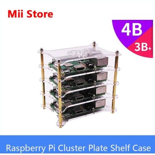 Raspberry Pi Stackable Cluster Plate Shelf 4B/3B/3B+/2B Model Multilayer Clear Stackable Case for Raspberry Pi