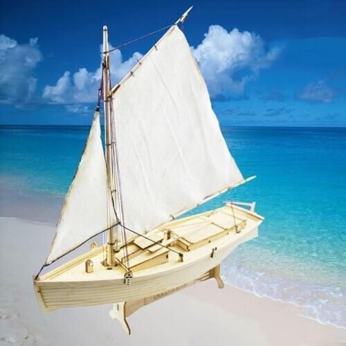 1/30 Scale Sailboat Model DIY Ship Assembly Model Kits Classical Handmade Wooden Sailing Boats Children Toys Gift