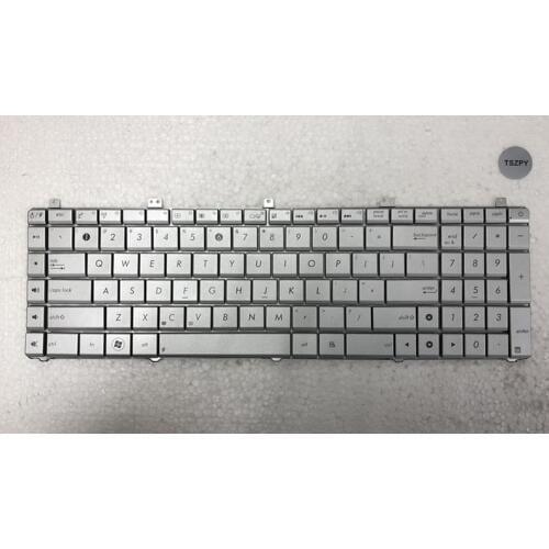 New For Asus N55 N55X N55S N55SF N55SL N75S N75SF N75SL US Silver replacement keyboard MP-11A13US69202
