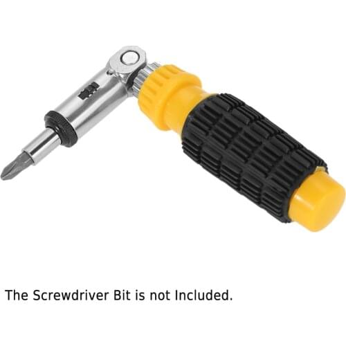 Quick-change Ratcheting Screwdriver 1/4 Inch Magnetic Ratchet Screwdriver 5 Positions Bits Holder Sturdy Ratchet repair Tool