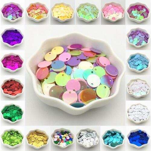 Paillettes 10mm Flat Round PVC Side Hole Loose Sequins Sewing Craft Hologram Sequin for Women Garment DIY Accessories 30g
