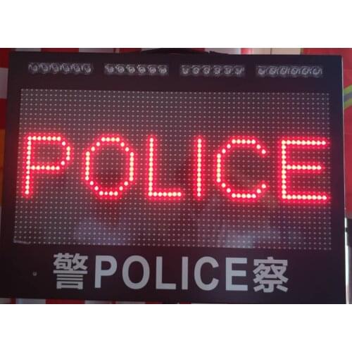 A portable LED traffic-induced screen