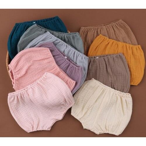 Infant Kids Harem Pants Cotton Shorts Newborn Baby Boys Girls Short Trousers PP Pants Diaper Covers Bloomers 0-18 months