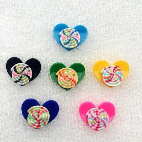 Resin 15pcs 17*21mm Heart Flatback Wedding Decoration-S62A