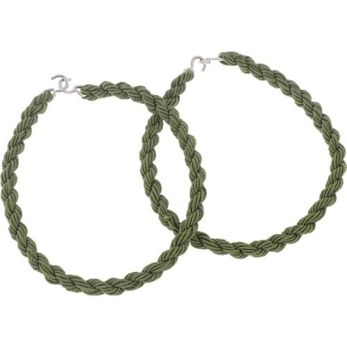 2Pcs Green Tactical Leggings Elastic Rope Trouser Leg Strap Riding Boot Rubber Band