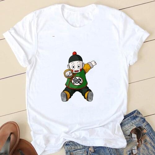 2021 Woman T-shirts Dragon Ball Graphic Tee Printed Pattern Y2k Aesthetic Clothes Short Sleeved Japanese Anime Casual Streetwear