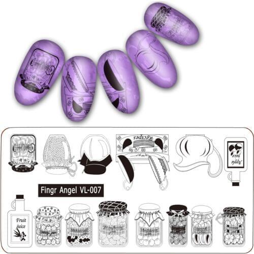 1 Pc 12*6cm Rectangle Nail Stamping Plate Fashion Design Stamp Nail Plate Manicure Nail Art Template