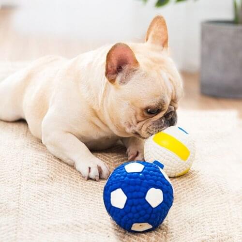 1 Pc Pet Dog Rubber Ball Toys For Dogs Resistance To Bite Dog Chew Toys Funny French Bulldog Pug Toy Puppy Pet Training Products
