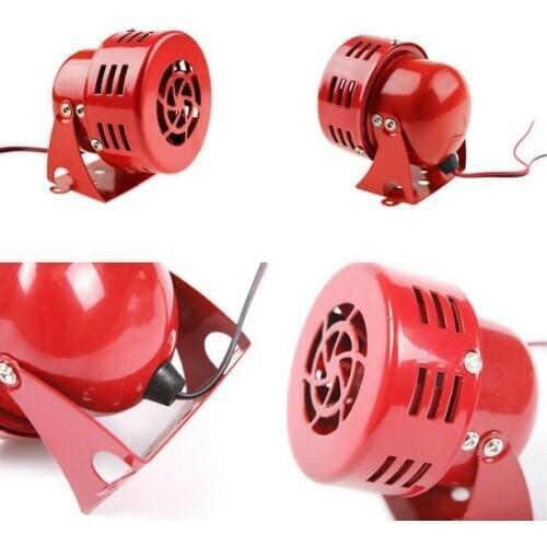 3" Red Motor Driven Air Raid Siren Horn Police Fire Alarm Car SUV Truck Loud 12V