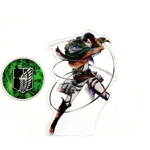 Attack on Titan Levi Rivaille battle acrylic standee figurines desk decoration cake topper anime
