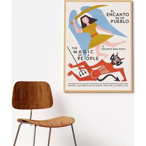 America Artist Alexander Girard Artwork Exhibition Painting on Canvas Poster Gallery Wall Art Prints for Home Decorative Picture