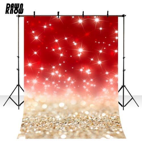 DAWNKNOW Happy New Year Background Fotografia Red Shimmer Photography Backdrop Christmas Baby Photocall Photo Studio lv1086