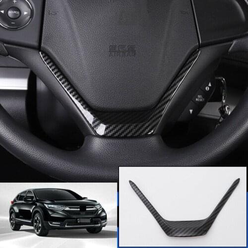 FOR HONDA CR-V CRV 2012-2016 carbon fiber inner Steering wheel strip cover trim Car modification Auto parts