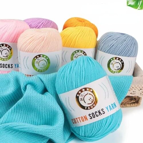5pcs 3-strand Combed Cotton Wool DIY Hand Doll Baby Childrens Toy Yarn 50g Cross Border Yarn Thick Yarn Wool Yarn