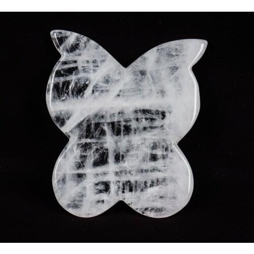 Rock Quartz Butterfly Face Gua Sha Tool Natural White Jade Crystal Stone Skin Care Massage Body Massager Health Beauty Product
