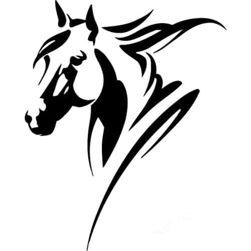 13.5cm*16.9cm Horse Animal Decor Vinyl Stickers Decals Car Styling Black/Silver S3-6244