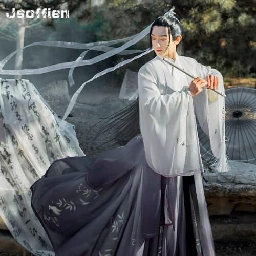 New Arrival Hanfu for Man Chinese Traditional Han Dynasty Swordsman Cosply Costume Oriental Tang Suit Movie Fairy Clothing