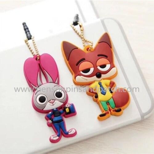New PVC Keychain 3D Double Side soft PVC Key Chain Car Key Ring Trinket Gift