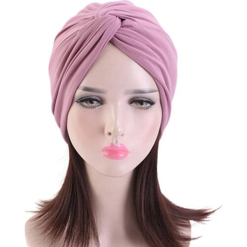 New Soft polyester Turban Hijab Caps for Women African Head Wraps Bonnet Muslim Headscarf Turbans Islamic Underscarf Sleep Hat