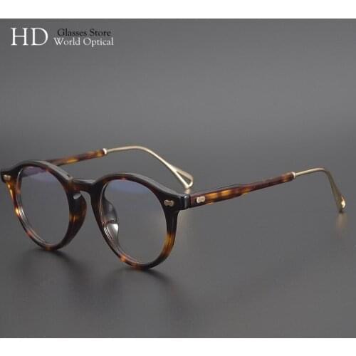 Original Quality MILTZEN TT Handmade Retro Round Glasses Frame For Men And Women Myopia Prescription Lense Reading Eyeglasses