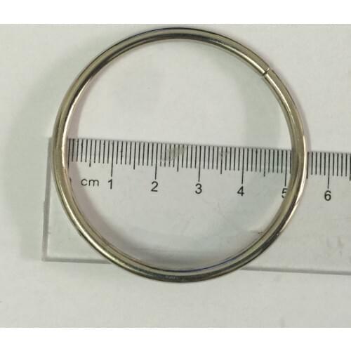Wholesale 100pcs/Lot 2" Inside Diameter 50MM silver circle ring Connection metal shoes bags Belt Buckles DIY