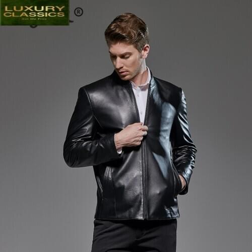 Size Real Leather Plus Jacket Men Clothes 2021 Streetwear Fashion Mens Sheepskin Coat Slim 6XL Genuine Leather Coats 1802