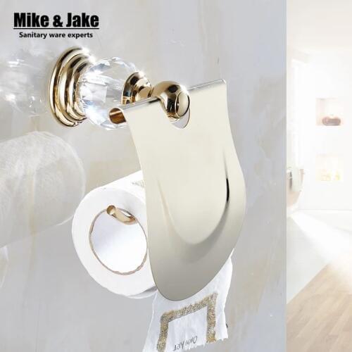 Luxury Gold crystal Toilet Paper Holder,paper Roll Holder,Tissue Holder,Bathroom Accessories Products