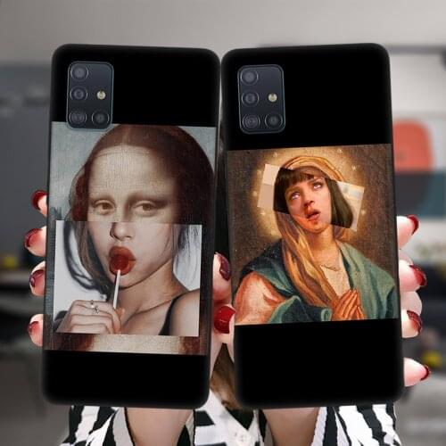 Mona Lisa David Statue Art Silicone Case For Samsung A52 A72 A51 A71 A50 A70 A02 A12 A42 A32 A31 A21S A41 A20 A30 A40 A11 Cover