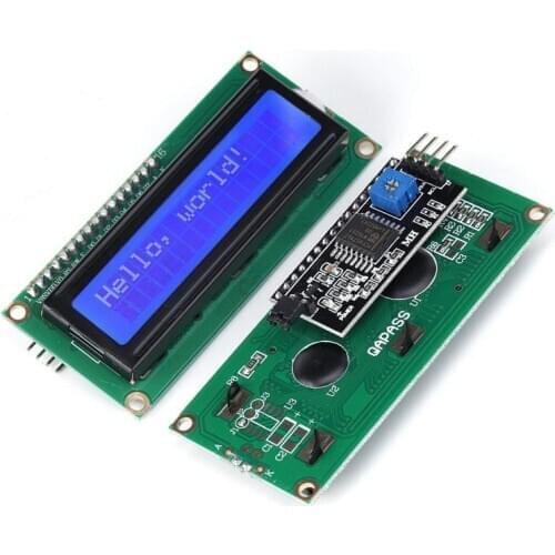 BlueRaven 1602 16x2 I2C LCD Display Module Blue Screen