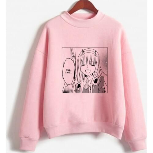 SUNOWE Winter Zero Two Oversized Sweatshirt DARLING in the FRANXX Men Womens Hoodies Harajuku Warm Pullover Pink Korean Style