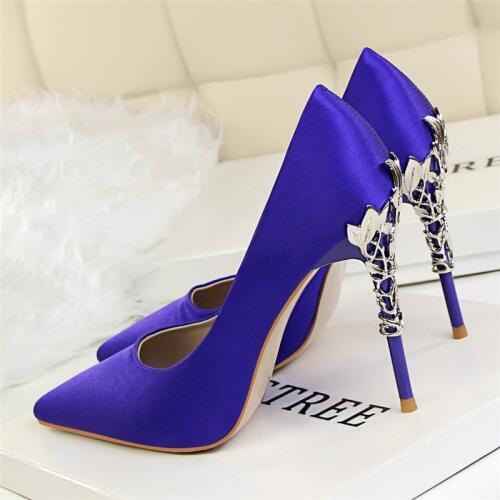 Yellow Shoes Luxury Heels Valentine Shoes Blue Heels Stiletto Green Shoes For Women Extreme High Heels Women Pumps Buty Damskie