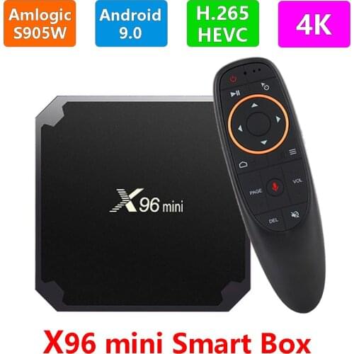 X96 mini Android9.0 Smart TV Box 4K Android TV BOX S905W Quad Core Support H.265 HEVC 2.4GHz WiFi M3U Media Player