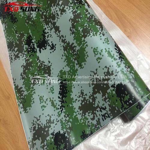 10/20/30/40/50/60x152CM Green Digital Camo Vinyl Sticker for car body decoration Digital Camouflage Vinyl for laptop decoration