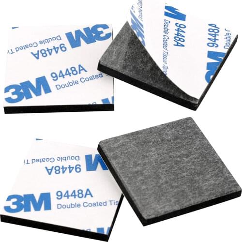 100 Pack 40mm*40mm*1.5mm Square Double Sided Foam Tape Strong Pad Mounting Adhesive Black Tape for Home Decoration Acoustic Foam